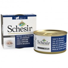 Schesir Tuna Whitebaits ТУНЕЦ с АНЧОУСАМИ в желе влажный корм консервы для кошек 85 г (750037)